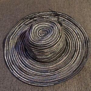 Zoe Madison unique Black and Silver Hat